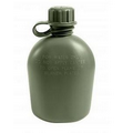 Genuine G.I. 3 Piece 1 Qt. Olive Drab Plastic Canteen